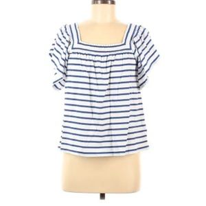 J Crew size M striped short sleeve top, nautical design